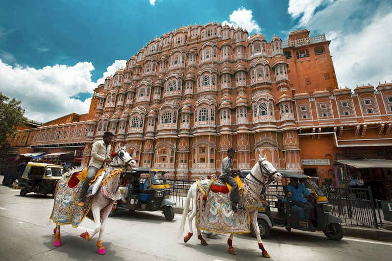 Hawa Mahal palace facade in Jaipur, Rajasthan