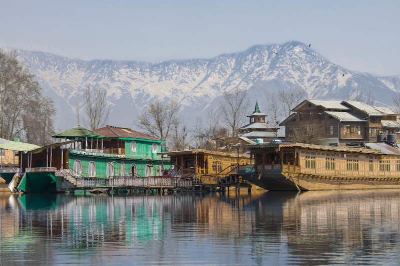 Houseboats on Dal Lake, Kashmir