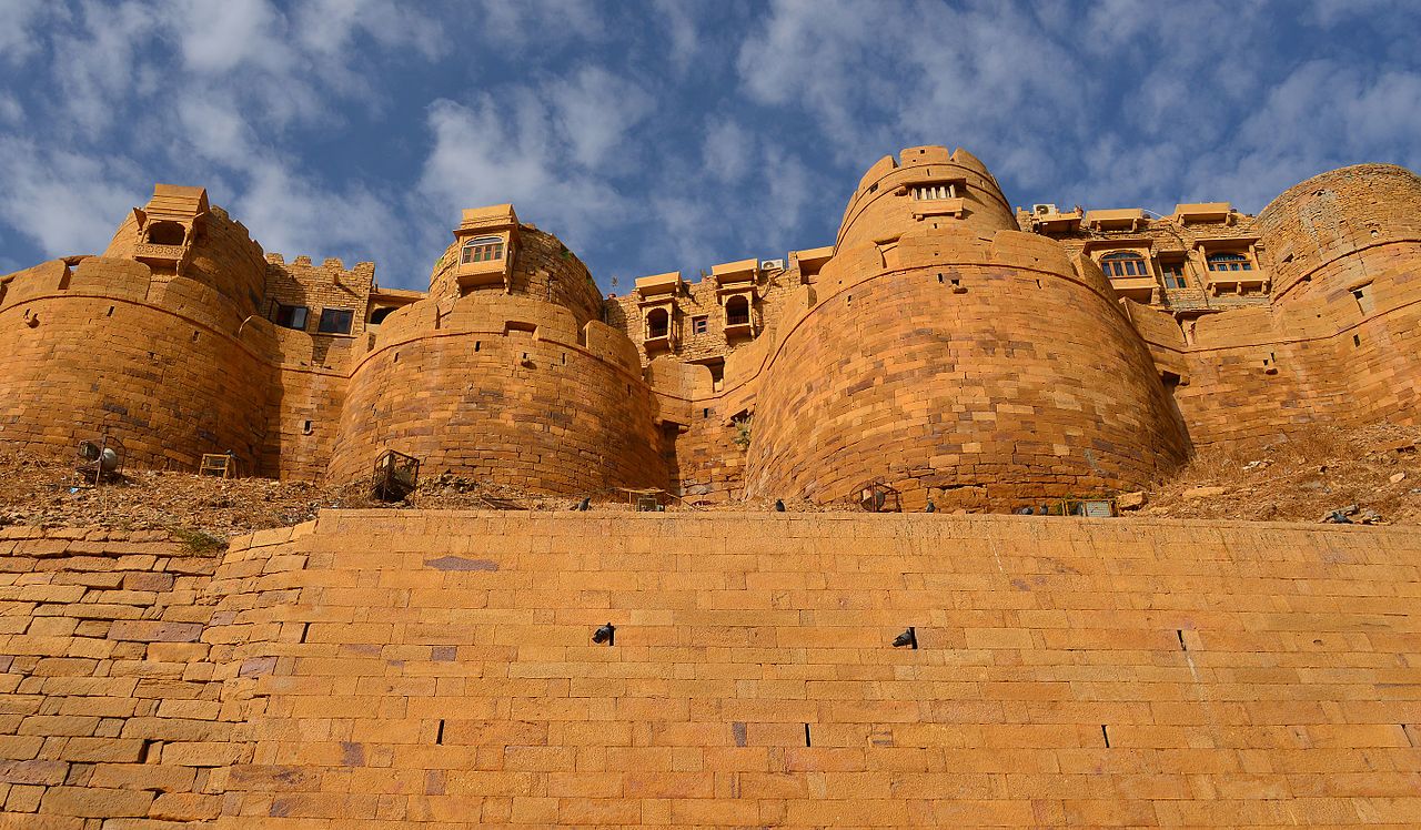 The golden walls of Jaisalmer Fort in the Thar desert